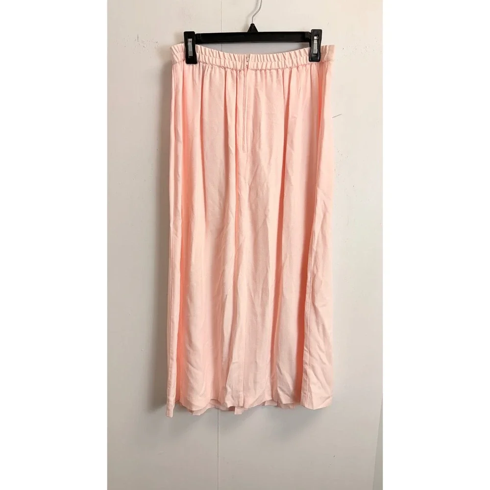 Jessica Howard Pink Skirt Suit Set 14 Embroidered Beaded Blazer Pleated Midi